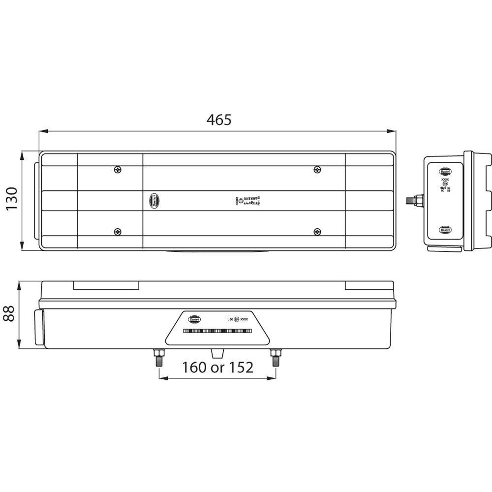 7-Function Rear Led Lamp 24 Volt Left