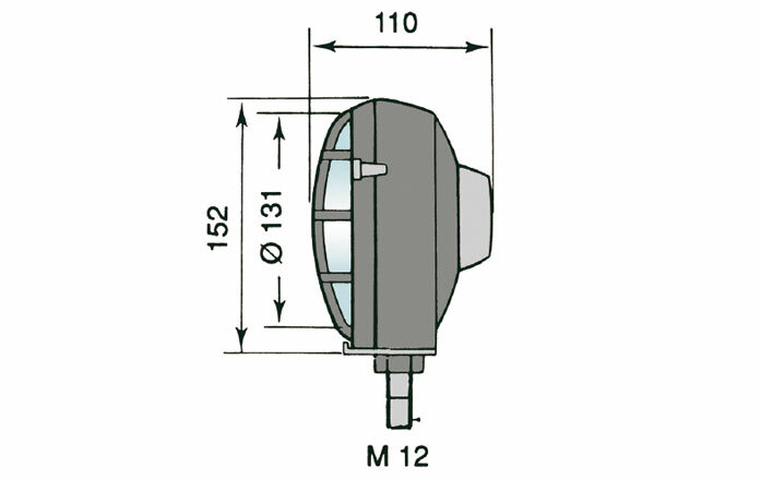 Halogeen Werklamp H3 Rond Opbouw