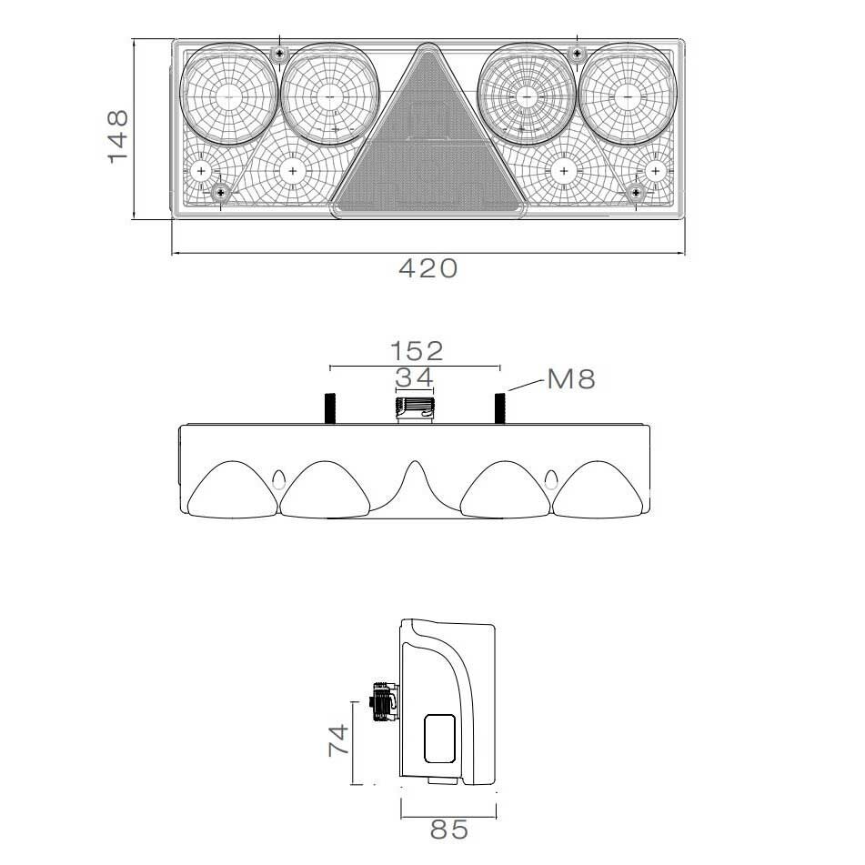 Asp&ouml;ck Europoint II Rear Lamp Right