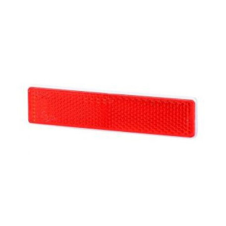 Reflector Rechthoekig Met Plakstrip 103x21mm Rood Reflector Rechthoekig Met Plakstrip 103x21mm Rood