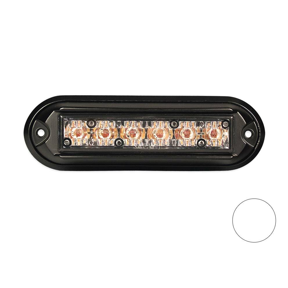 Flashing Led Lamp with Black Housing White