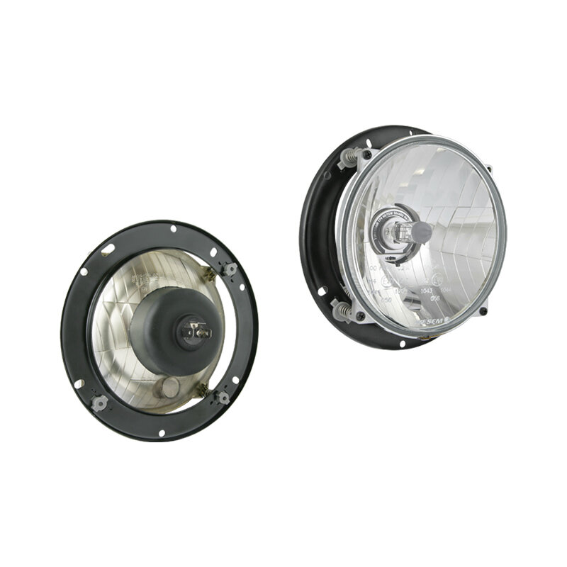 Headlamp H4 Ø182x77 + Mounting Plate Headlamp H4 Ø182x77 + Mounting Plate