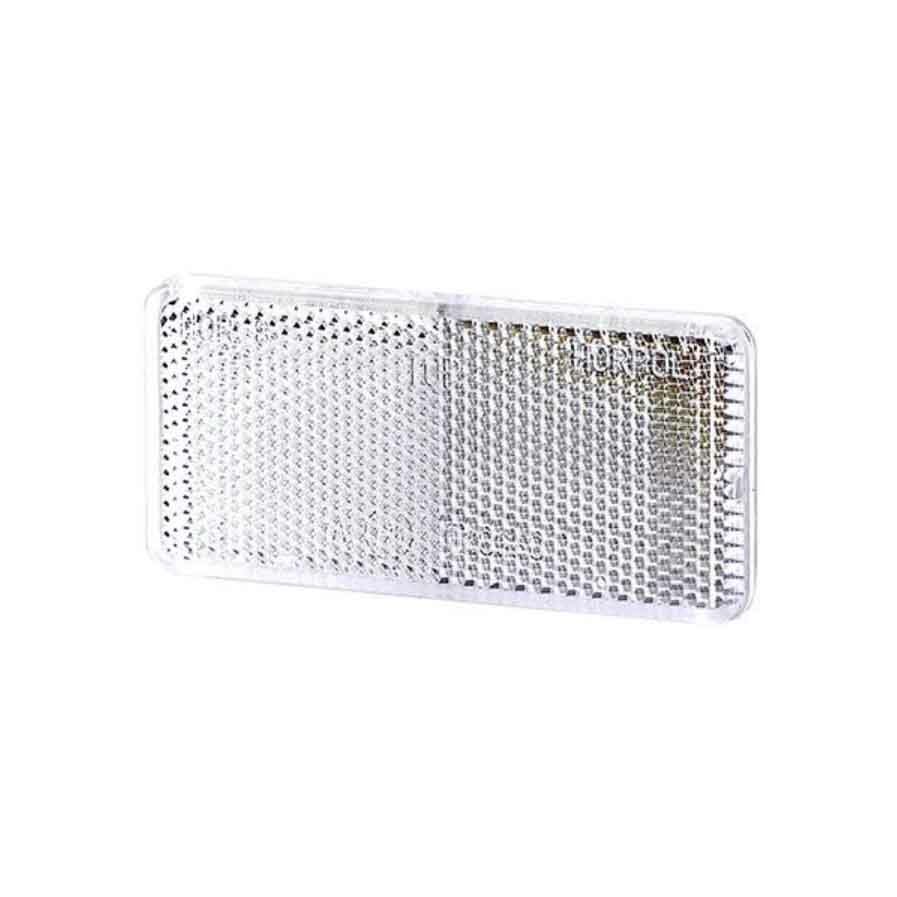 Reflector Rechthoekig Met Plakstrip 94x44mm Wit Reflector Rechthoekig Met Plakstrip 94x44mm Wit