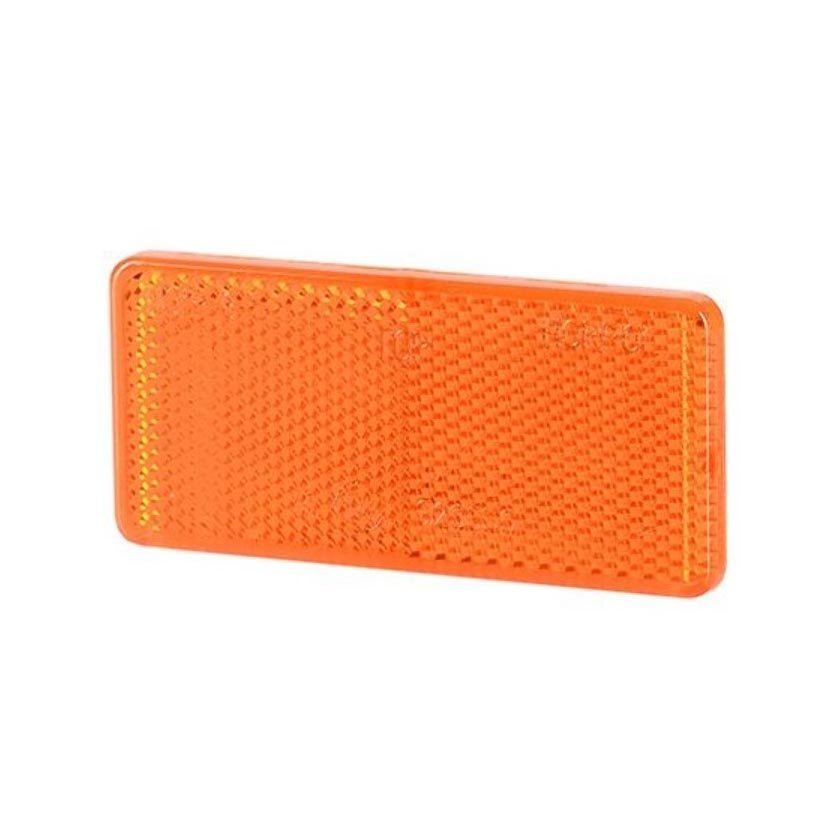 Reflector Rechthoekig Met Plakstrip 94x44mm Oranje Reflector Rechthoekig Met Plakstrip 94x44mm Oranje