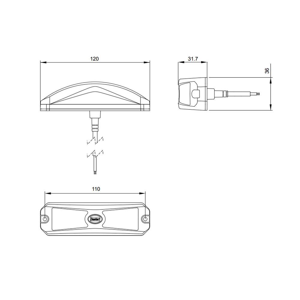 Led Flashing Lamp Wide Angle Effect Red