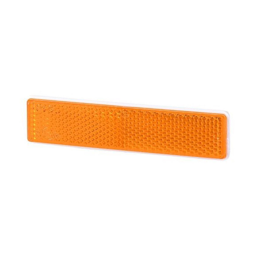 Reflector Rechthoekig Met Plakstrip 103x21mm Oranje Reflector Rechthoekig Met Plakstrip 103x21mm Oranje
