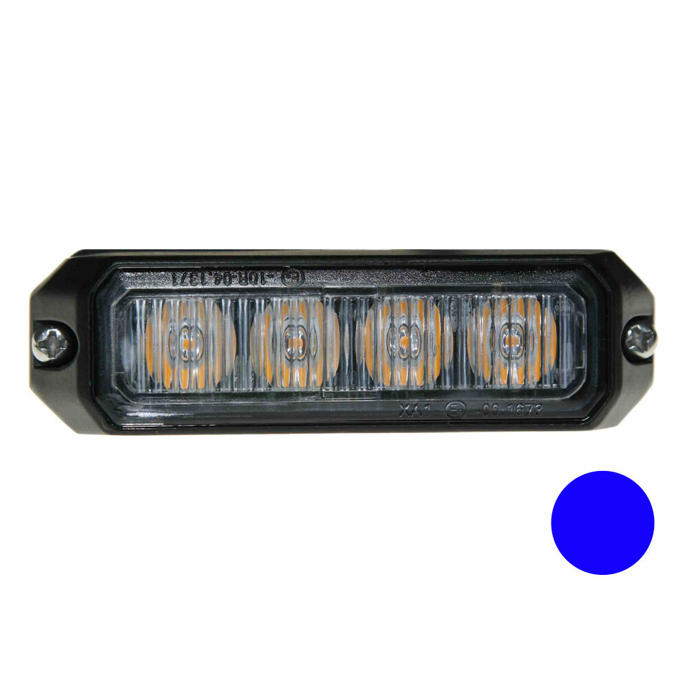LED flitser 4-voudig compact Blue LED flitser 4-voudig compact Blue