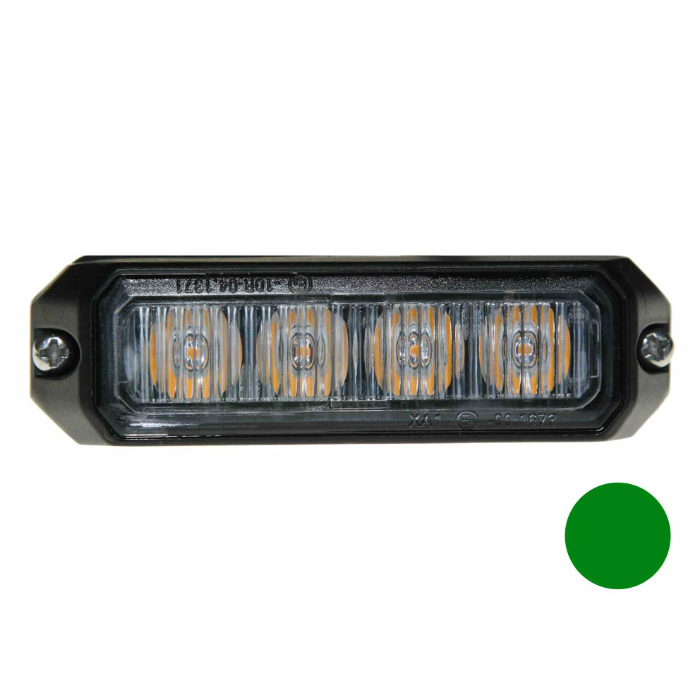 LED flitser 4-voudig compact Green LED flitser 4-voudig compact Green