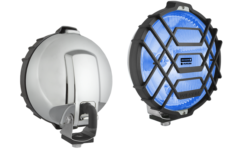 HO2 Halogen Driving Light Blue Chrome H02 Halogeen Verstraler + Stadslicht