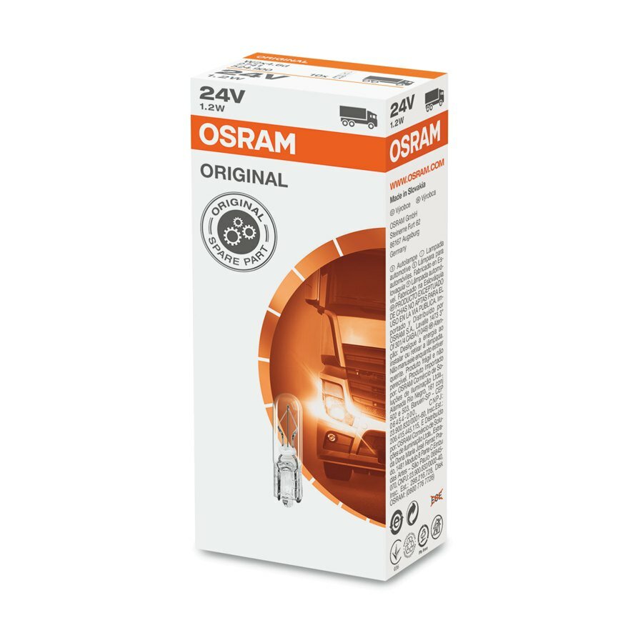 Osram Light Bulb 24V Original Line W2x4.6d 10 Pieces Osram Light Bulb 24V Original Line W2x4.6d 10 Pieces