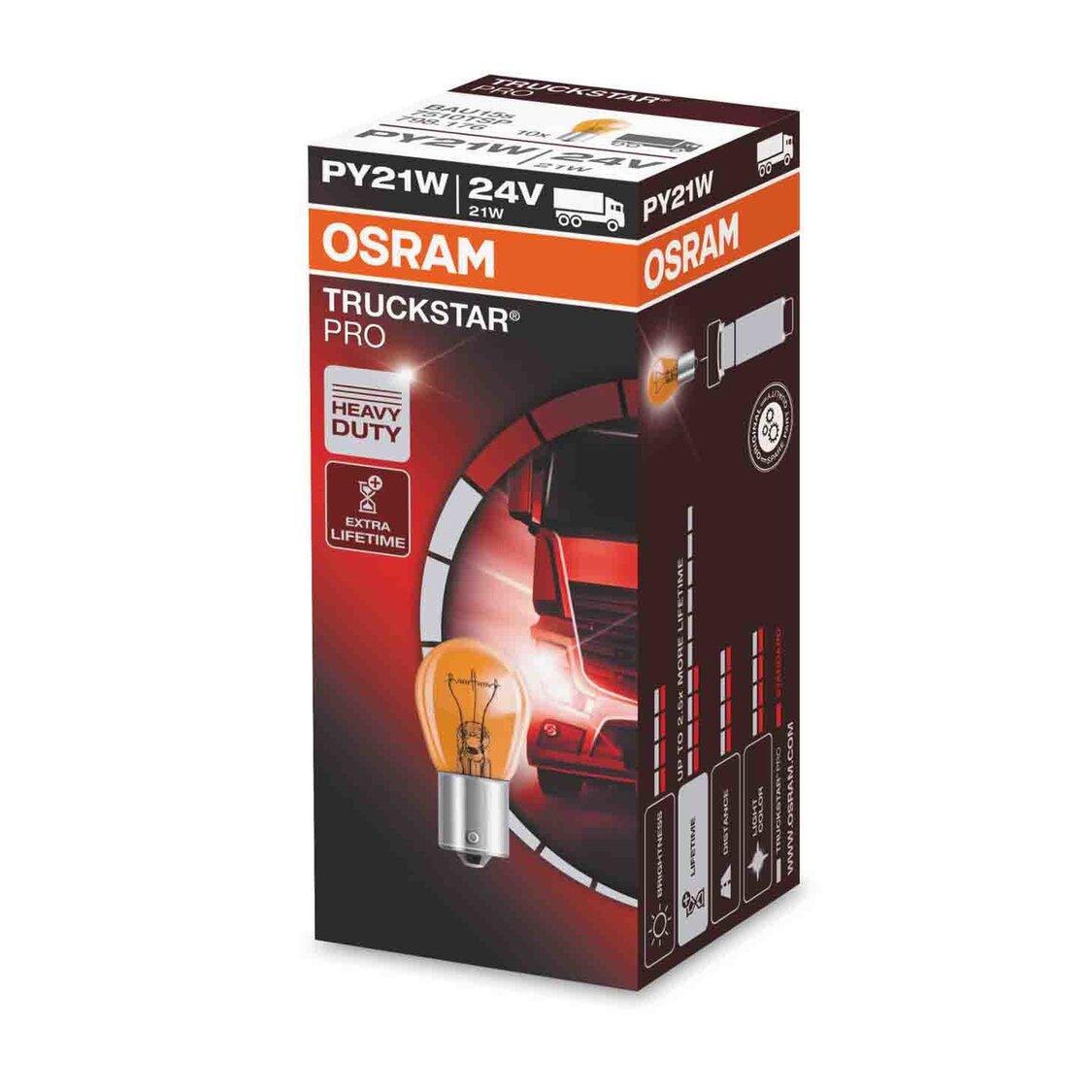 Osram PY21W Light Bulb BAU15s Truckstar Pro 10 Pieces Osram PY21W Light Bulb BAU15s Truckstar Pro 10 Pieces