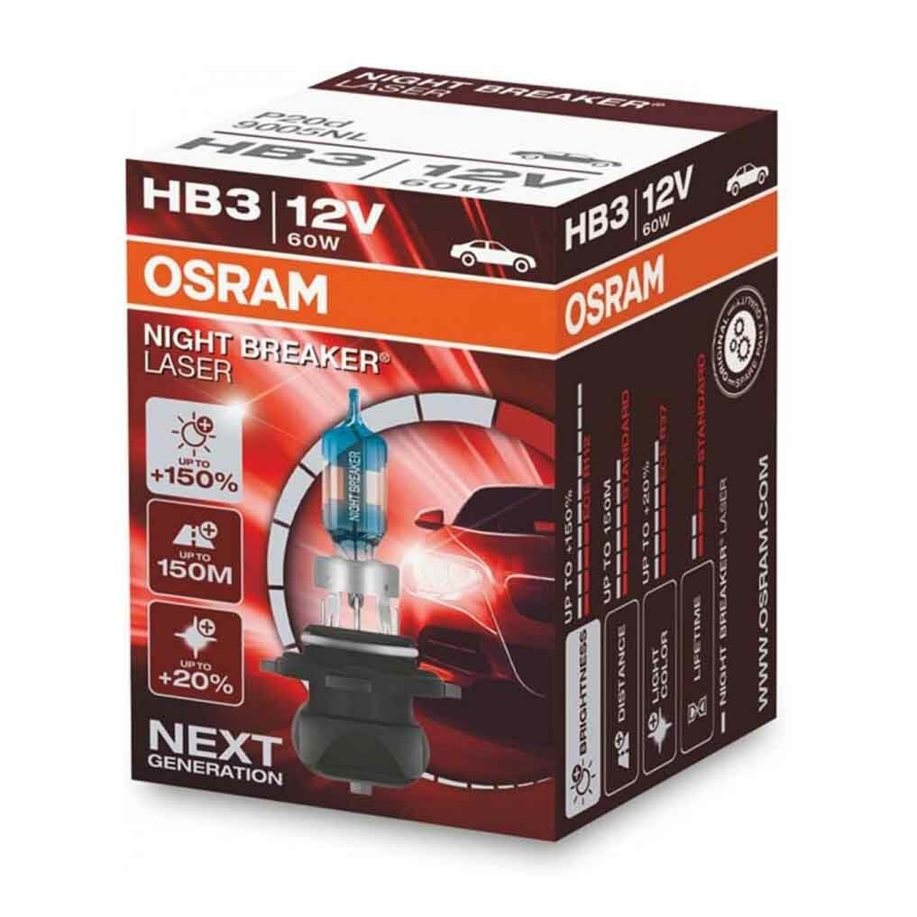 Osram HB3 Halogen Lamp Night Breaker 1 piece Osram HB3 Halogen Lamp Night Breaker 1 piece