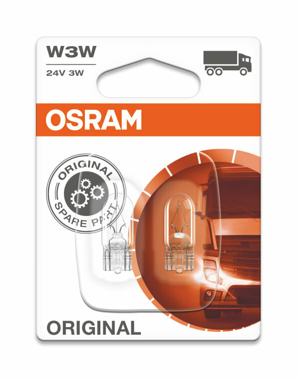 Osram Bulb 24V Original Line W3W, W2.1x9.5d 2 Pieces