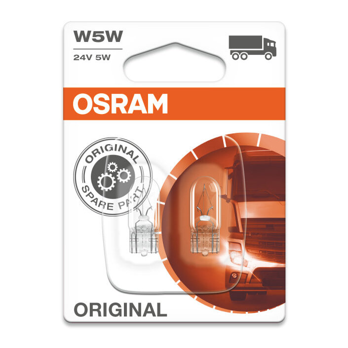 Osram Gloeilamp 24V Original Line W5W W2.1x9.5d 2 Stuks Osram Gloeilamp 24V Original Line W5W W2.1x9.5d 2 Stuks