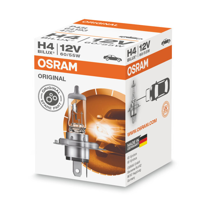 Osram H4 Original Line 12V Halogen Lamp P43t