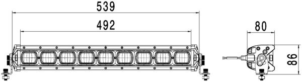 Hella Verstr VF DLB 540 led 10-30V 540mm ECE | 1FJ 360 002-502