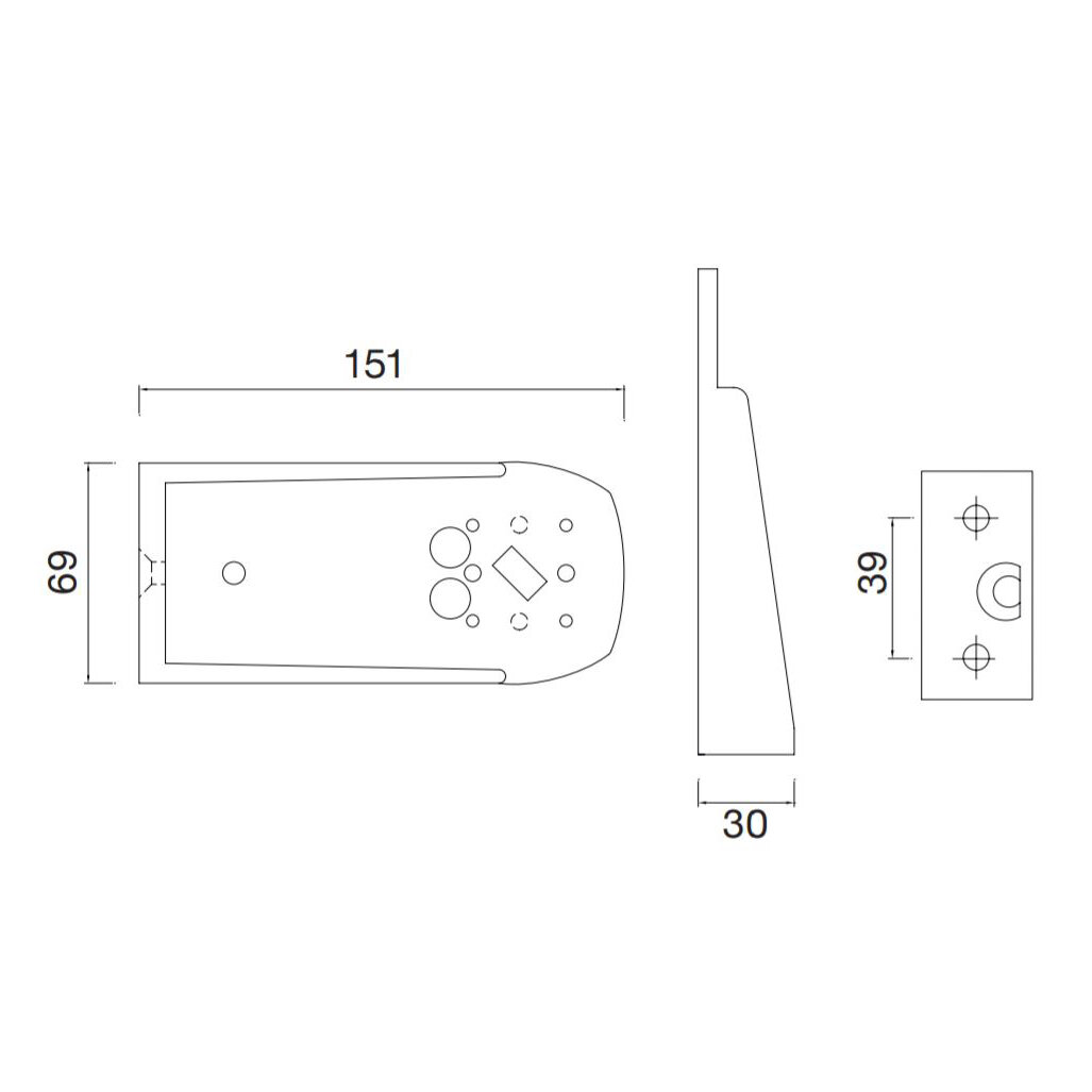 Bracket 150 mm for Asp&ouml;ck Flexipoint 1 and Squarepoint