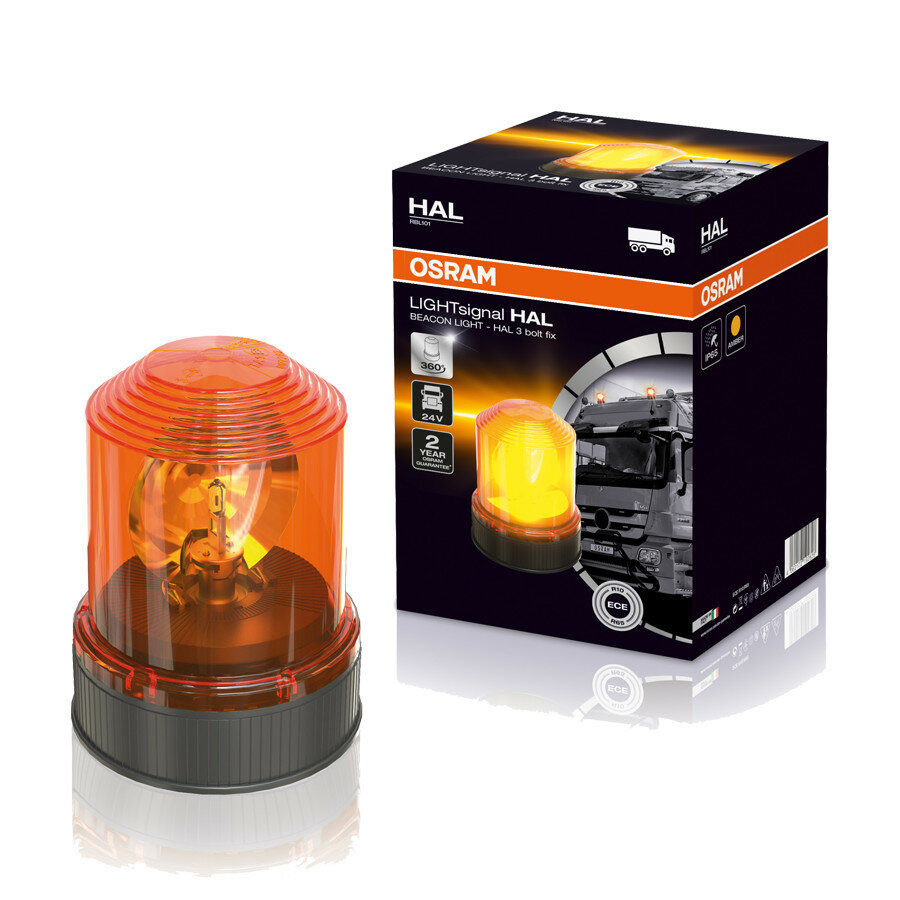 Osram LED Warning lamp 3 Bolt Fix Orange RBL102