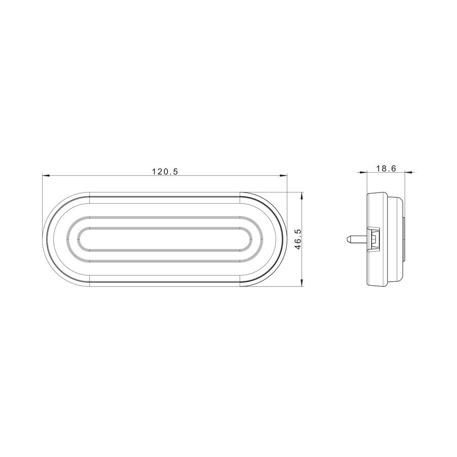 Fristom FT-072 B LED Marker Lamp White + Reflector