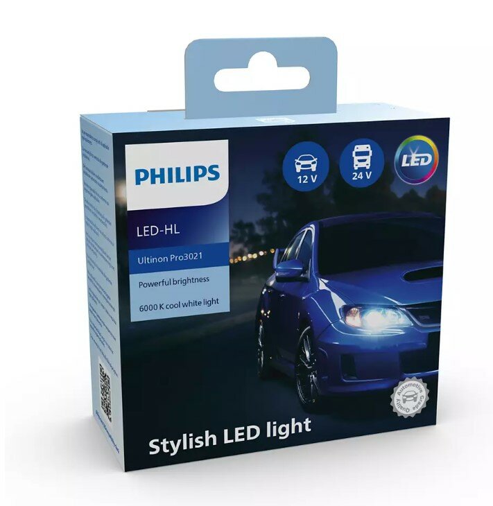 Philips H4 LED Headlight 12/24V 20W 2 Pieces Philips H4 LED Headlight 12/24V 20W 2 Pieces
