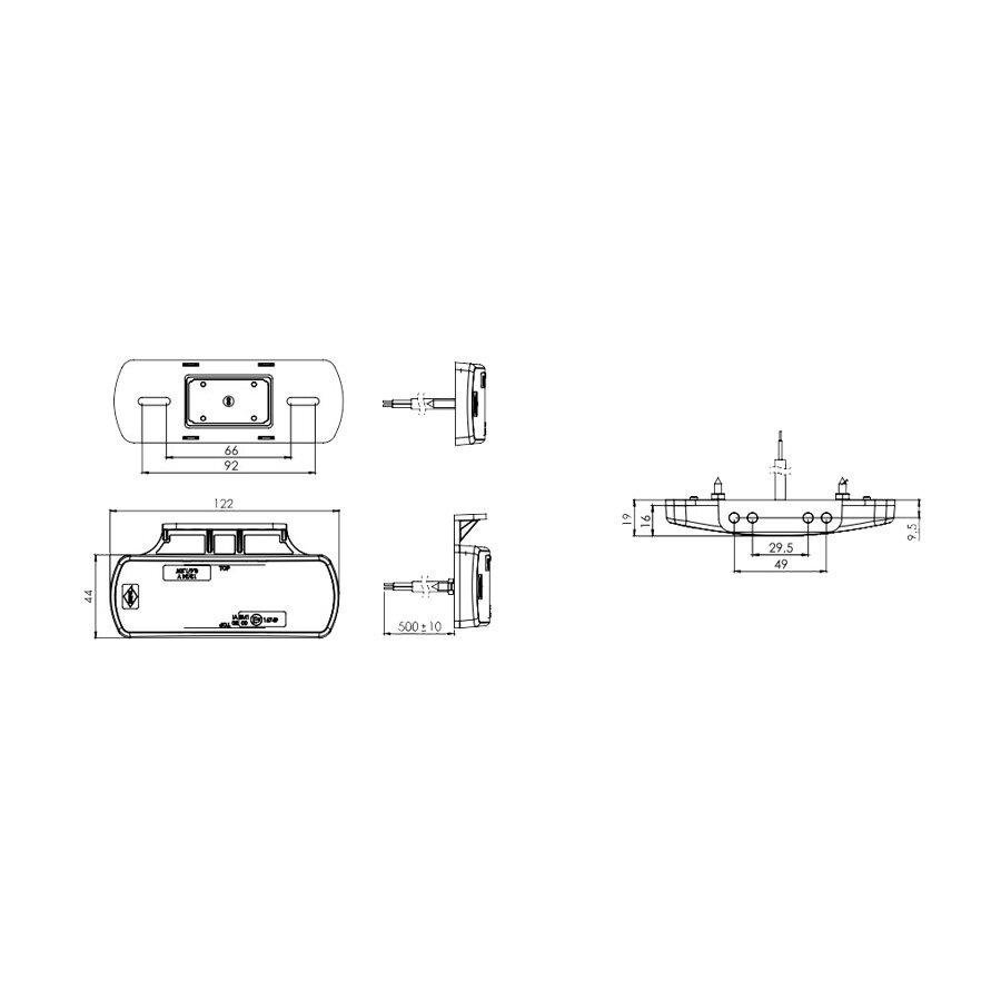 Horpol LED Markeringslamp Oranje met Richtingaanwijzer LKD 2218