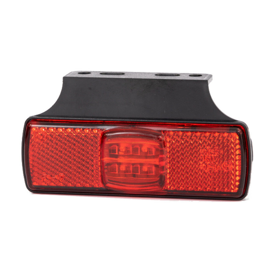 Fristom LED Marker Lamp Red + Reflector with Mounting Bracket