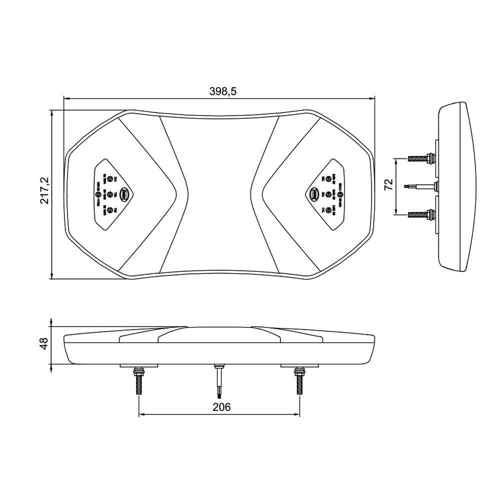 LED Light Bar Magnet Red