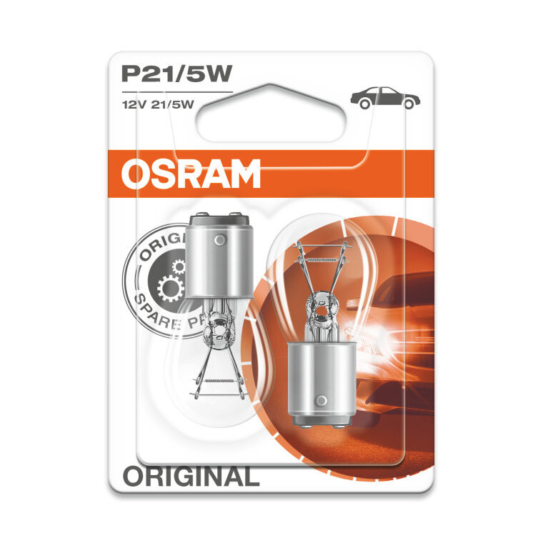 Osram P21/5W 12V Bulb BAY15d Original Line 2 Pieces