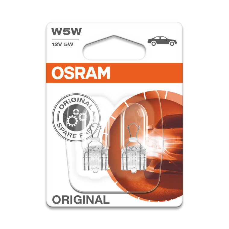 Osram W5W Bulb W2.1x9.5d 12V Original Line 2 Pieces Osram W5W Bulb W2.1x9.5d 12V Original Line 2 Pieces