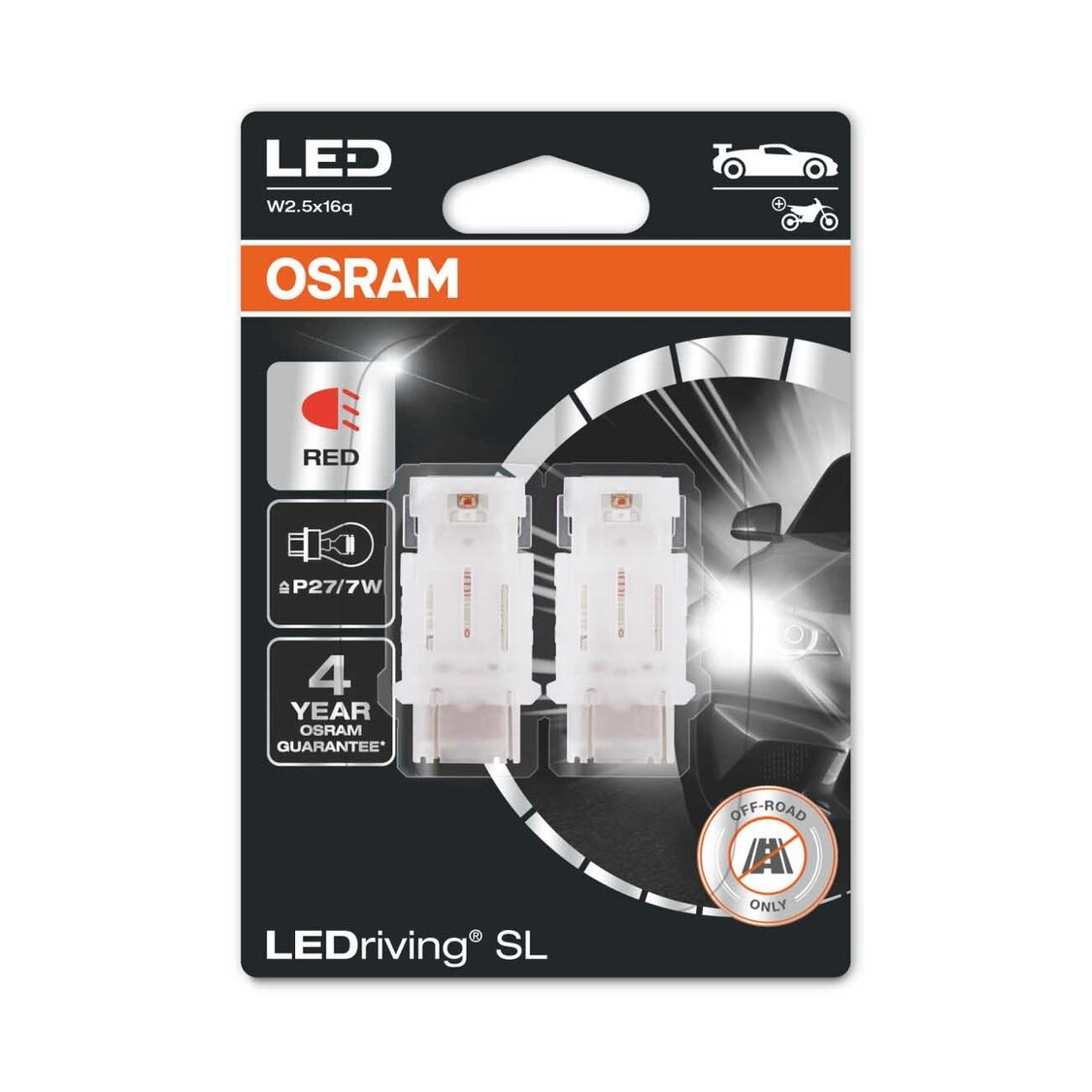 Osram P27/7W LED Retrofit Rd 12V W2.5x16q 2 Pieces Osram P27/7W LED Retrofit Rd 12V W2.5x16q 2 Pieces