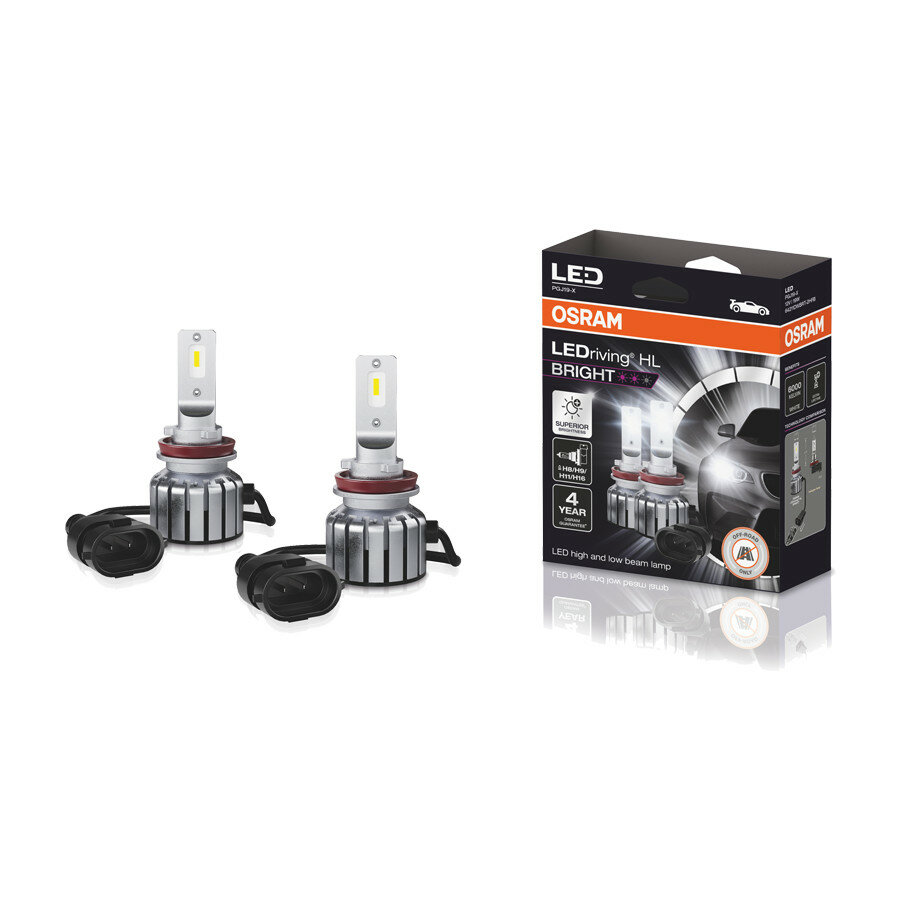 Osram H8/H9/H11/H16 Ledriving HL Bright LED Koplamp Set PGJ19-X Osram H8/H9/H11/H16 Ledriving HL Bright LED Koplamp Set PGJ19-X