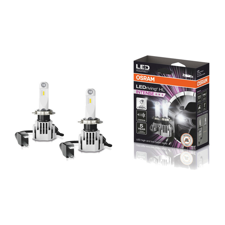 Osram H7/H18 Ledriving HL Intense LED Headlight Set 21W PX26d/PY26d-1 Osram H7/H18 Ledriving HL Intense LED Headlight Set 21W PX26d/PY26d-1