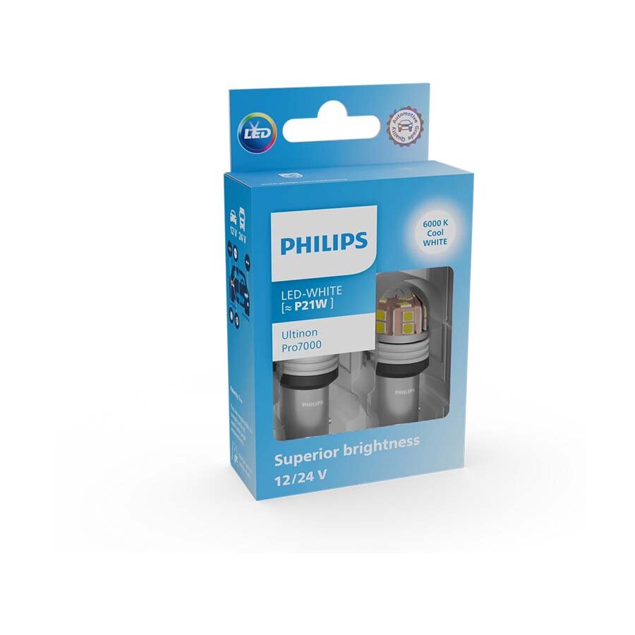 Philips P21W LED Retrofit White 12V 2 Pieces Philips P21W LED Retrofit White 12V 2 Pieces