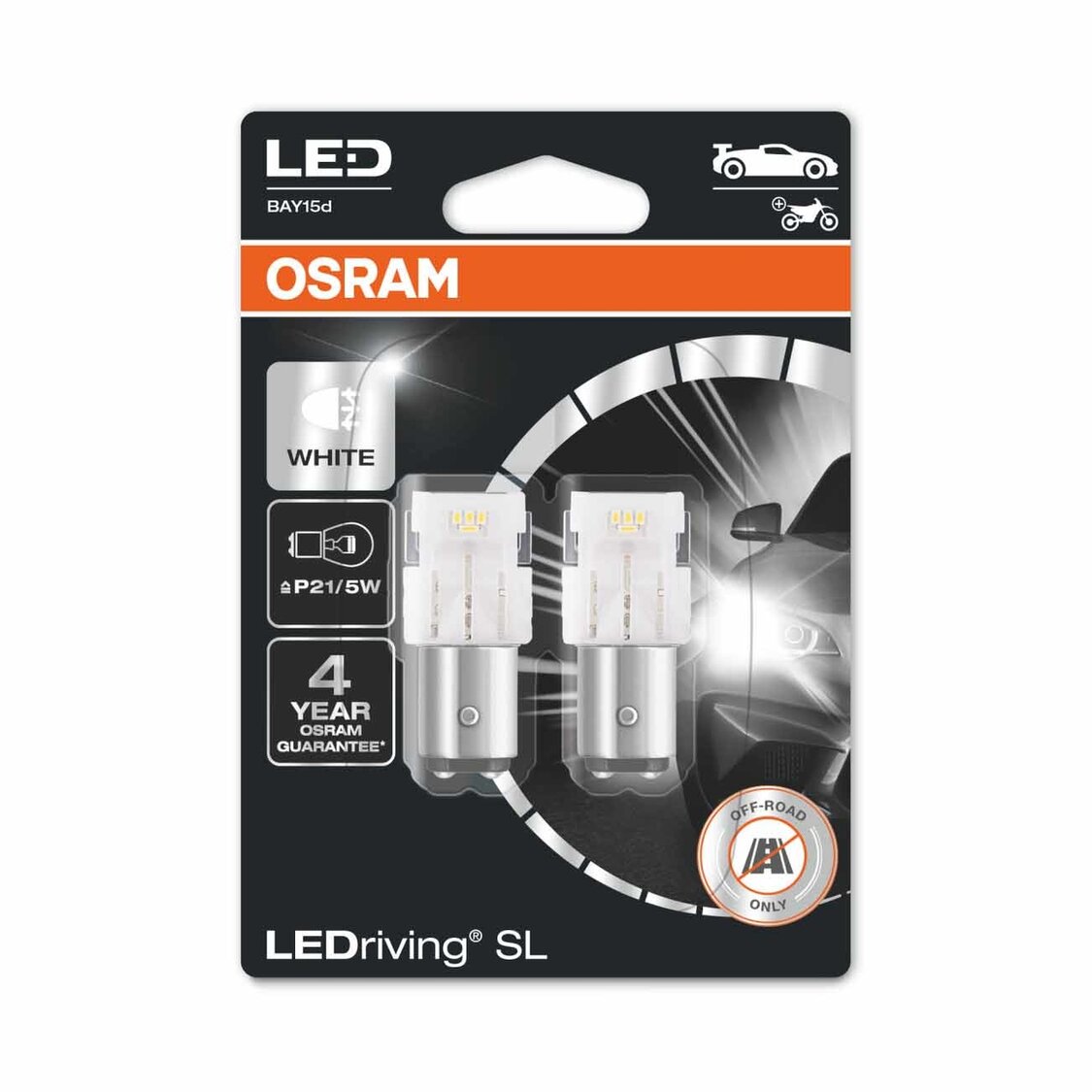 Osram P21/5W LED Retrofit White 12V BAY15d 2 Piece Osram P21/5W LED Retrofit White 12V BAY15d 2 Piece