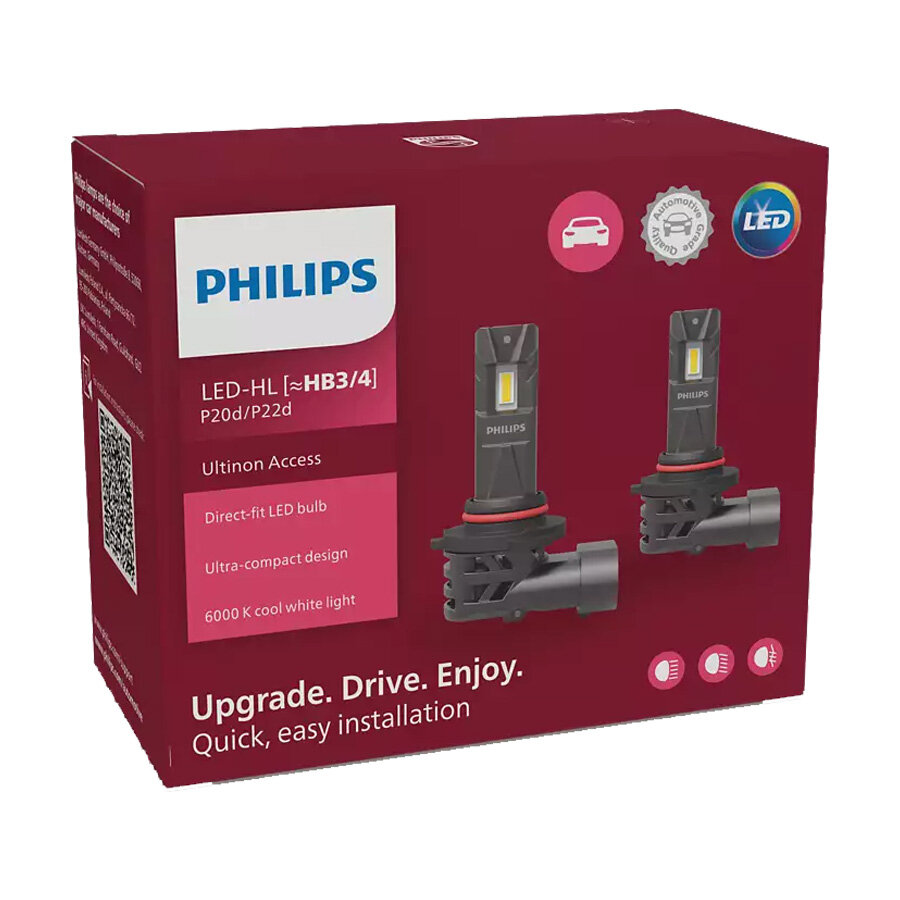 Philips HB3/HB4 Access LED Headlight Set 20W P20d/P22d 12V Philips HB3/HB4 Access LED Headlight Set 20W P20d/P22d 12V