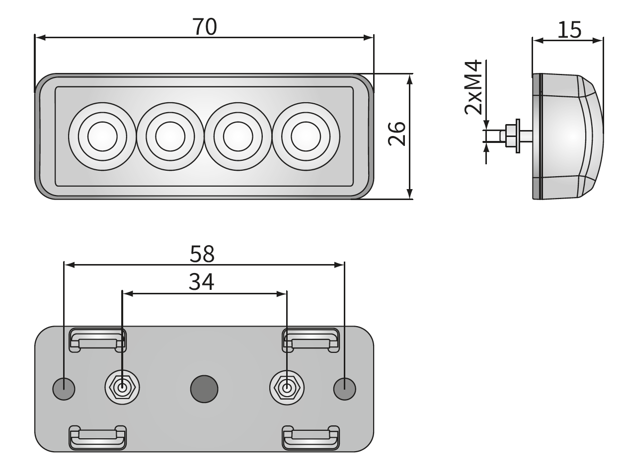 Wesem Markeringslamp Rood | ESP2.60400