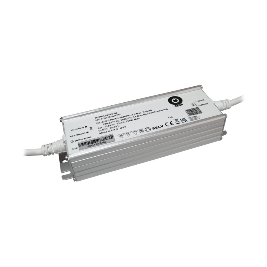 Waterproof 12 Volt DC 150W LED Driver