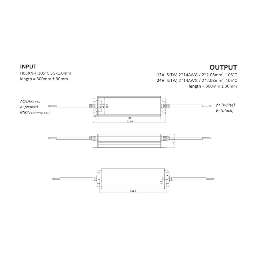 Waterproof 24 Volt DC 240W LED Driver