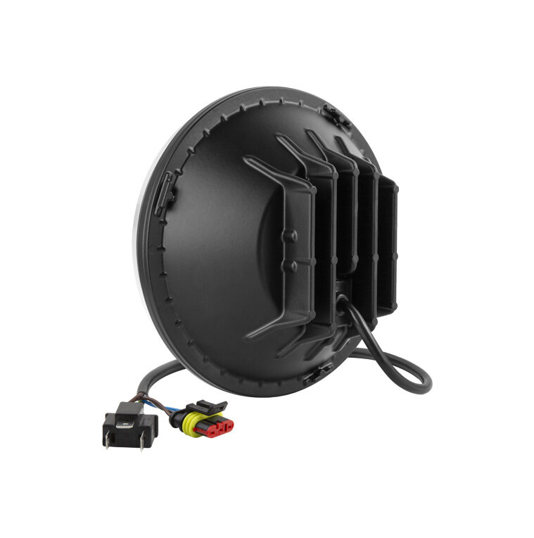 Wesem Ø178mm Built-in LED Headlight Round 7 Inch + Plugs