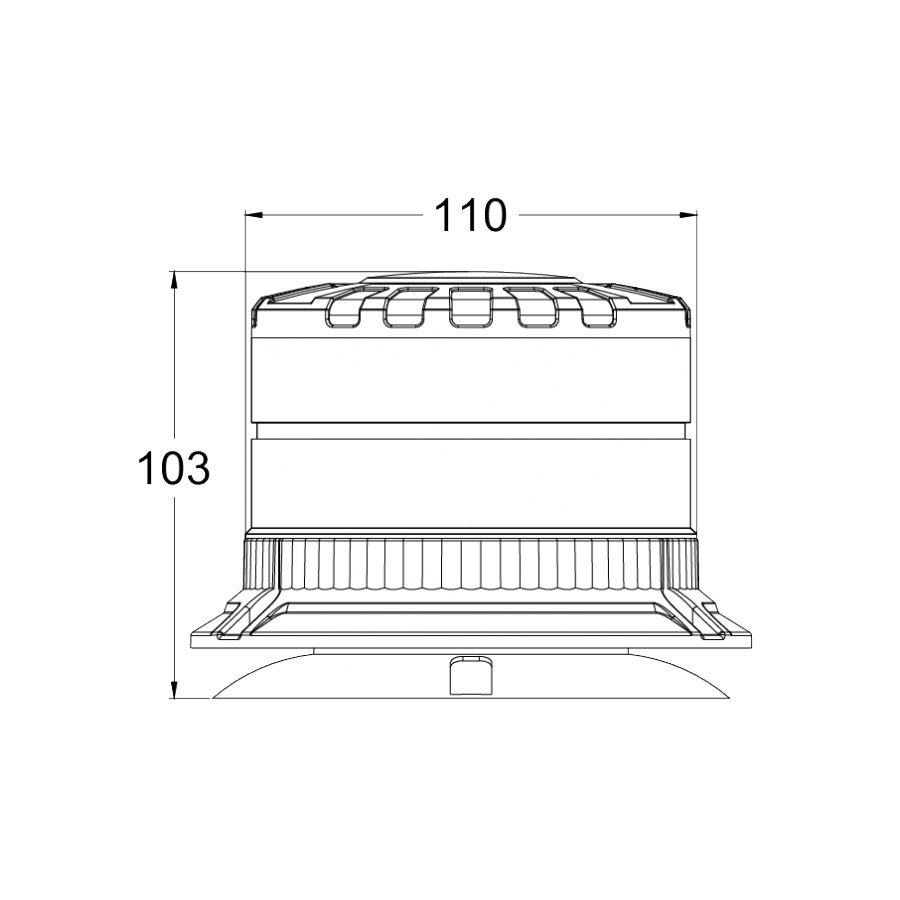 X-Spider LED Rotating Light Dark Look | Magnet | Orange