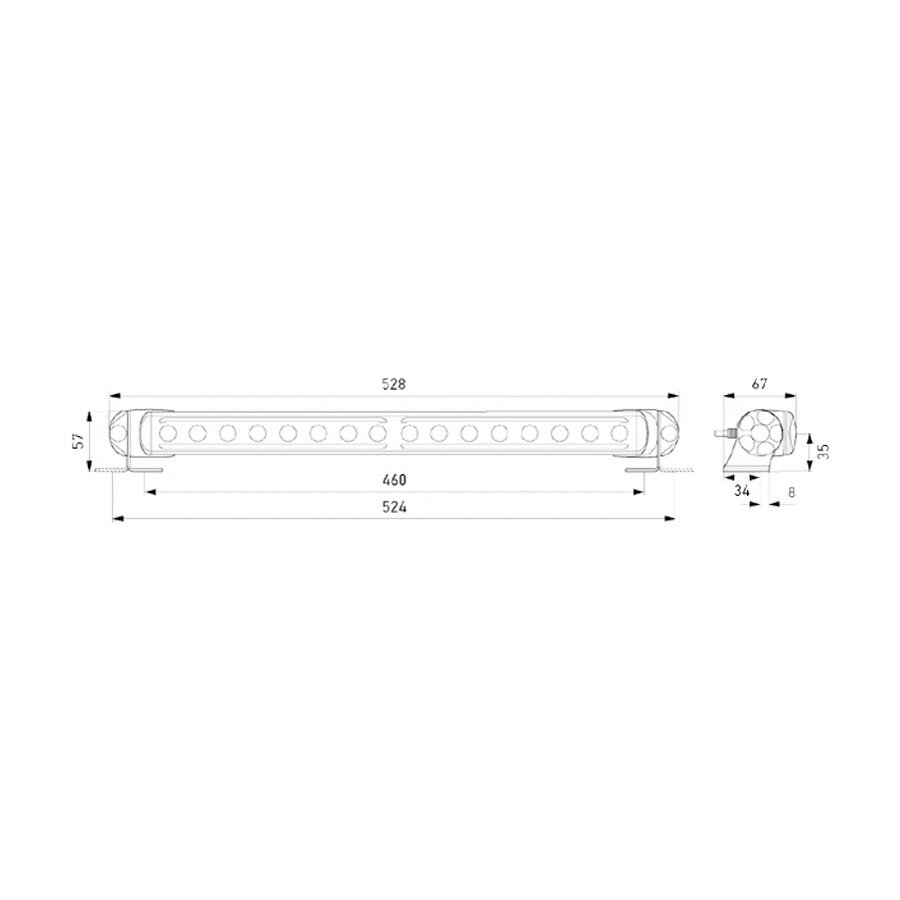 Hella LED Lightbar LB470 + Parking Light | 1FJ 958 140-001