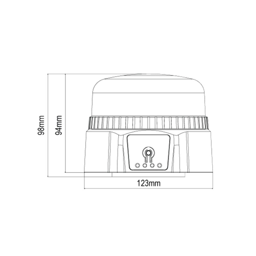 LED Flashing Light With Battery | 54W | Magnetic