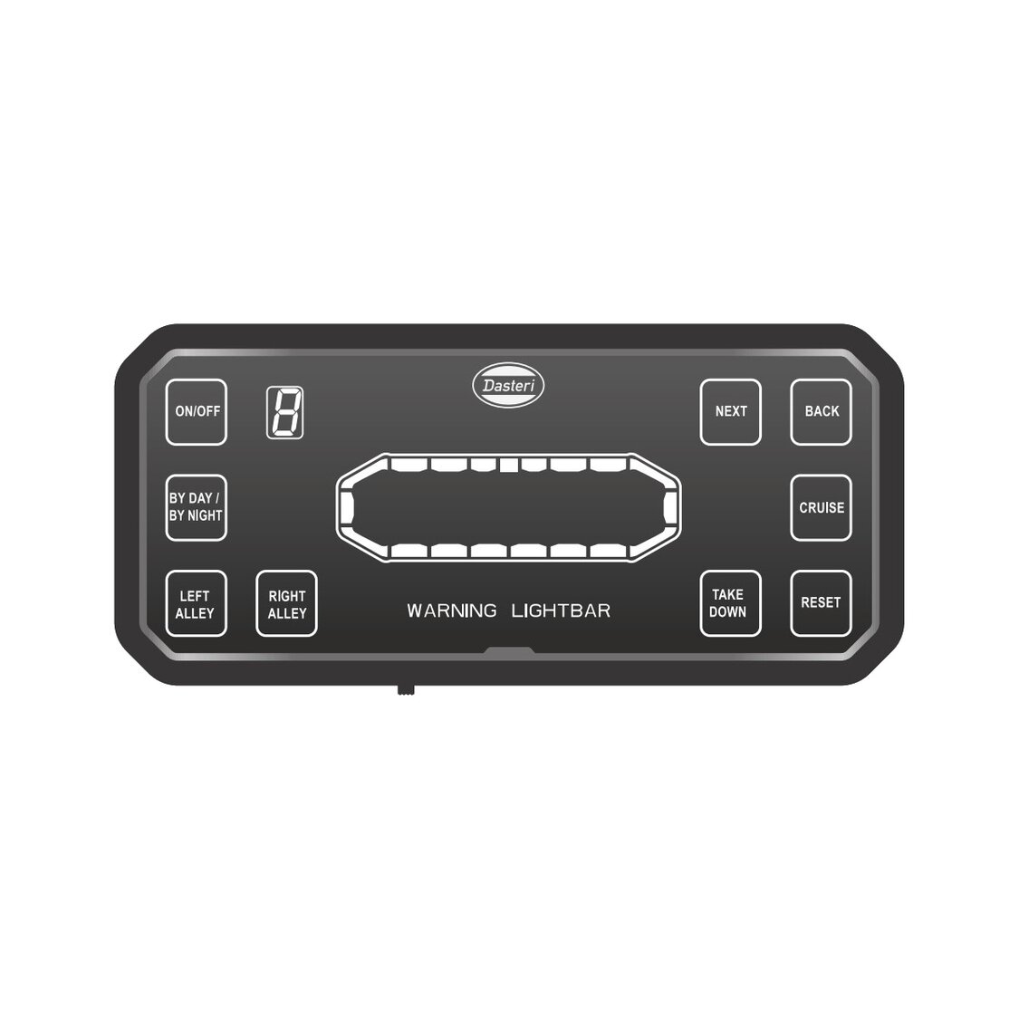 Dasteri LED Light Bar Orange 76CM + Work Light + Remote Control