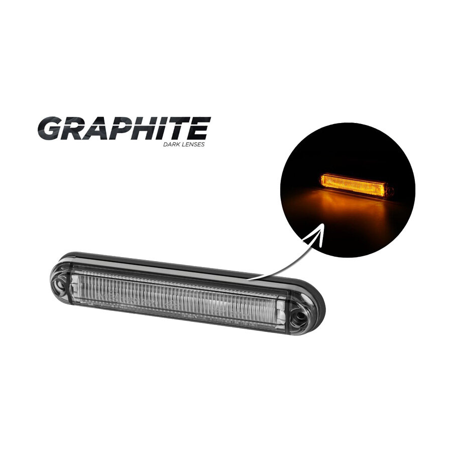 Horpol Slim LED Markeringslamp Oranje 10-30V Dark-Look Horpol Slim LED Markeringslamp Oranje 10-30V Dark-Look