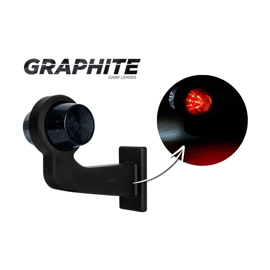 Horpol LED Stalk Marker Lamp 2-Functions + 0,5m cable Long Model Right Dark-Look Horpol LED Stalk Marker Lamp 2-Functions + 0,5m cable Long Model Right Dark-Look