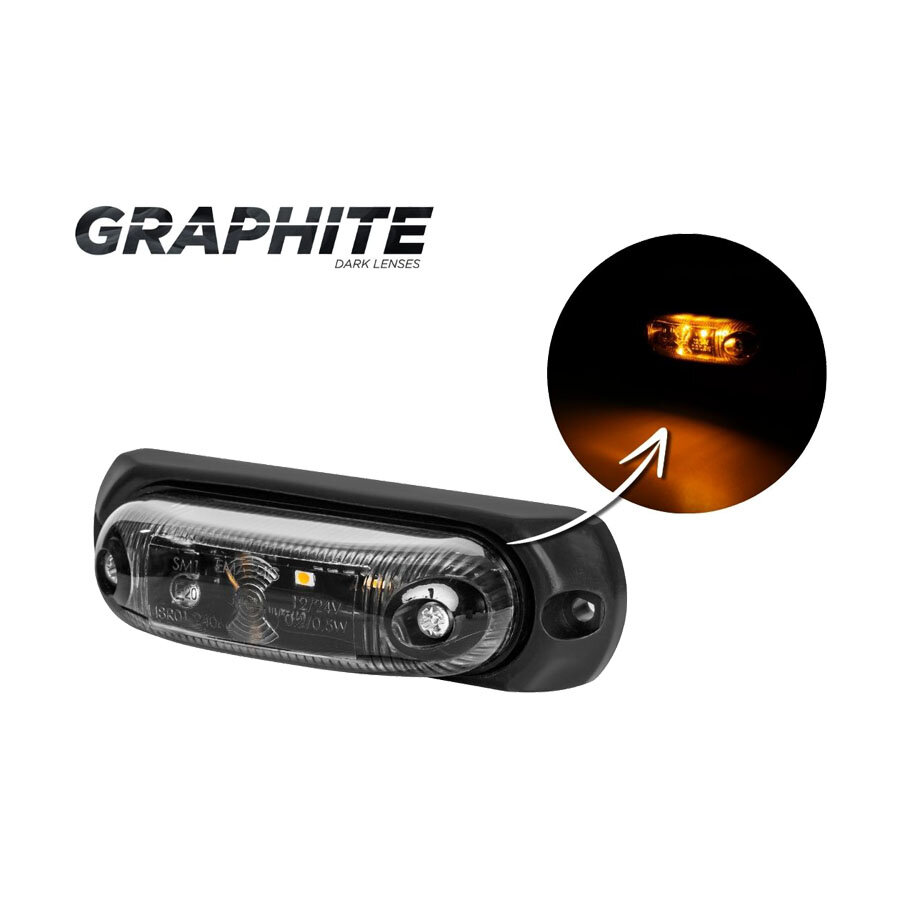 Horpol LED Markeringslamp Oranje Ovaal LD-378 Dark-Look