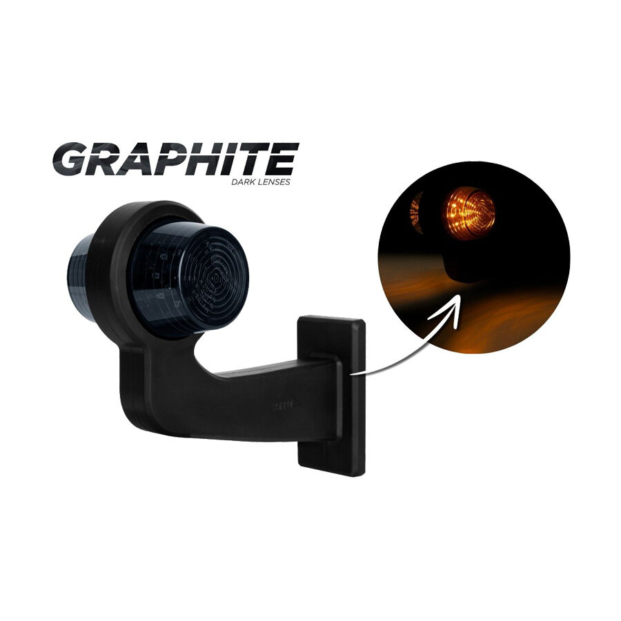 Horpol LED Stalk Marker Lamp Orange + 5m cable Right