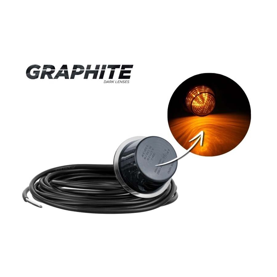 Horpol LED Marker Lamp Side Marker Orange + 5,2m Kabel Dark