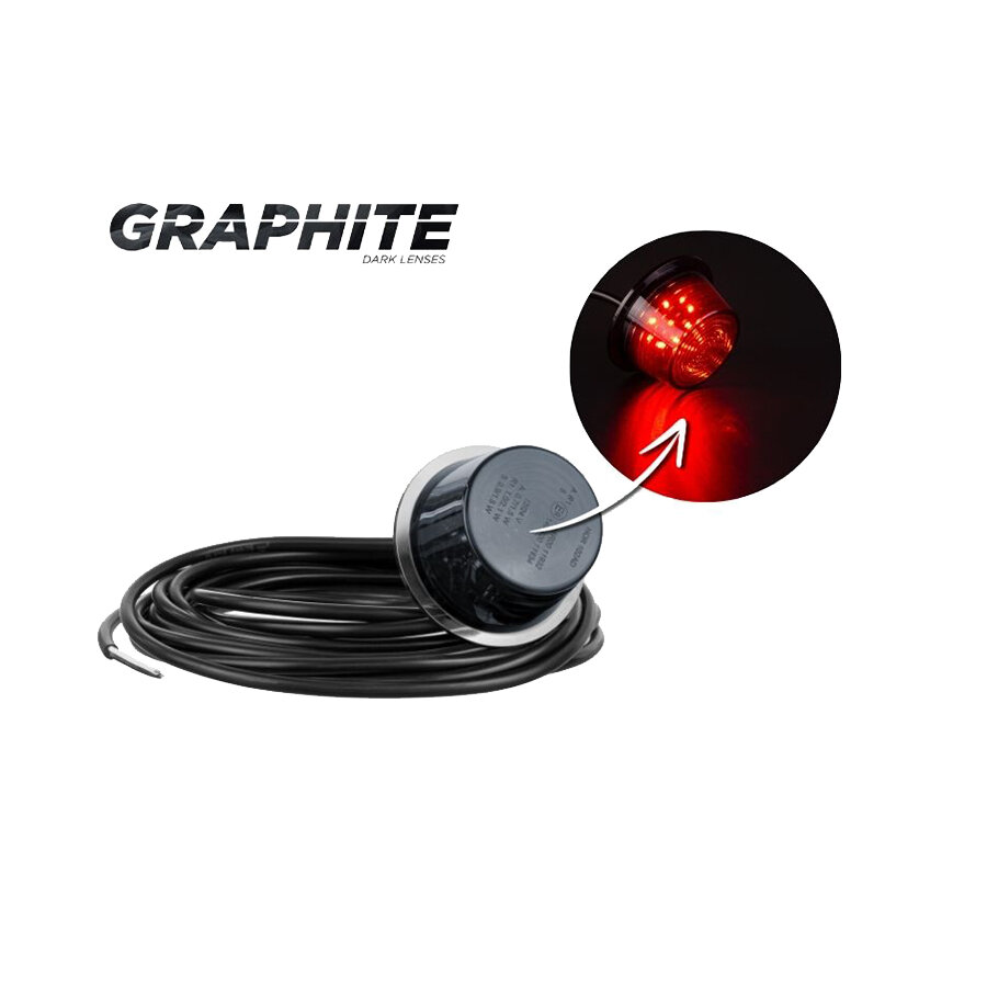 Horpol LED Side Marker Lamp Unit Red | MDC 2570/GRAPHITE/3M