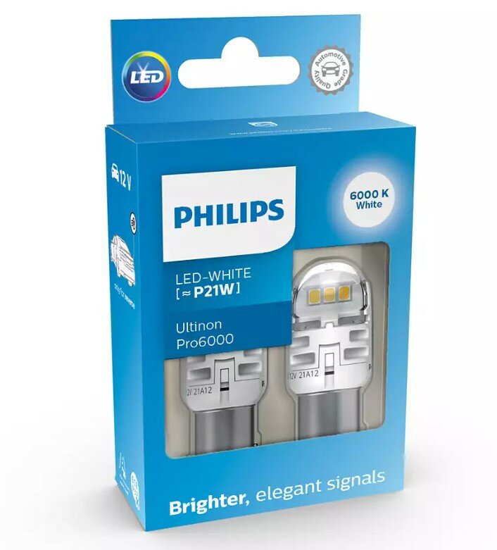Philips P21W LED Retrofit White 12V 2 Pieces Philips P21W LED Retrofit White 12V 2 Pieces